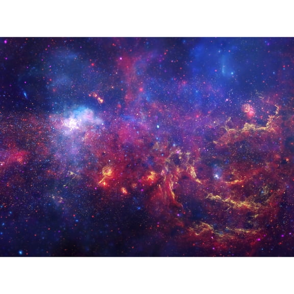 Hubble Space Telescope Image The Great Observatories Examine The Galactic Center Region Of Milky Way Galaxy Chandra Observatory Spitzer Observatory Unframed Wall Art Print Poster Home Decor Premium