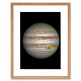 thumbnail image 1 of Hubble Space Telescope Image Jupiter WFC3/UVIS Largest Planet In Our Solar System Great Red Spot View Anticyclone And Colourful Atmosphere Bands Artwork Framed Wall Art Print 9X7 Inch, 1 of 5