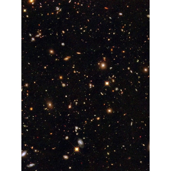 Hubble Space Telescope Image A Look Into The Universe's Past Ultra Deep Field Near Infrared View Of Distant Galaxies Billions Of Light Years Away Extra Large XL Wall Art Poster Print