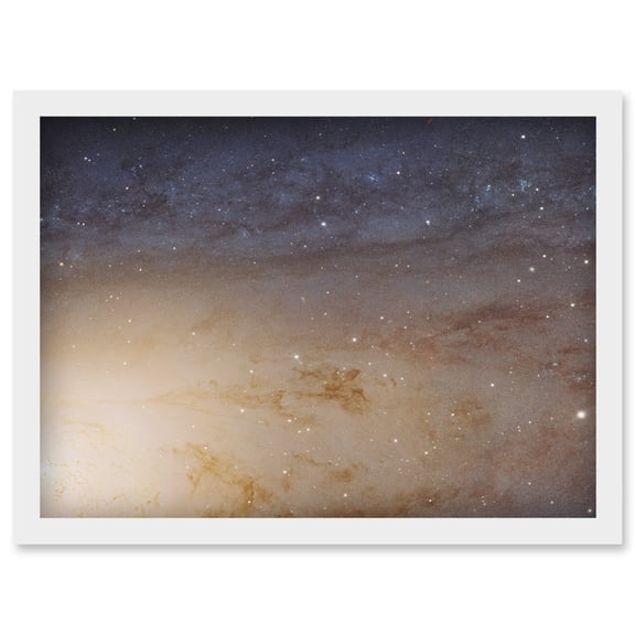 Hubble Space Telescope Image M31 Phat Mosaic Andromeda Galaxy Disk Evolution Star Clusters And Cosmic Dust Clouds Artwork Framed Wall Art Print A4