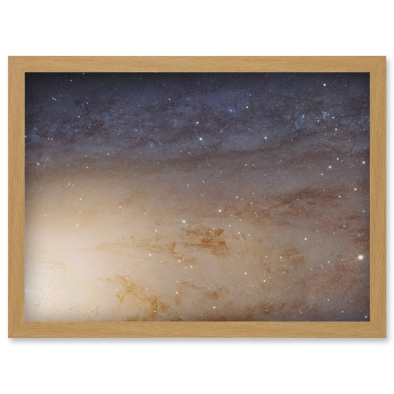 Hubble Space Telescope Image M31 Phat Mosaic Andromeda Galaxy Disk Evolution Star Clusters And Cosmic Dust Clouds Artwork Framed Wall Art Print A4