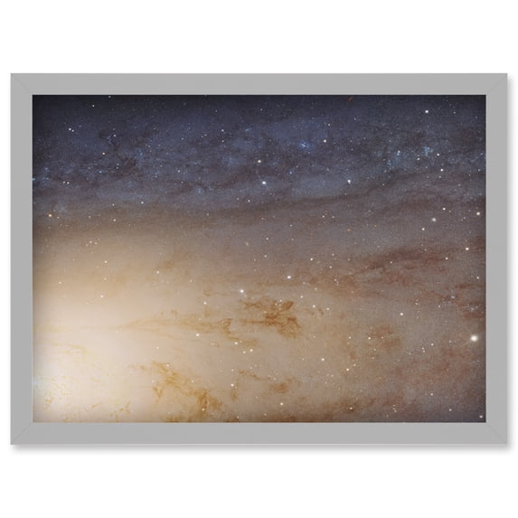 Hubble Space Telescope Image M31 Phat Mosaic Andromeda Galaxy Disk Evolution Star Clusters And Cosmic Dust Clouds Artwork Framed Wall Art Print A4