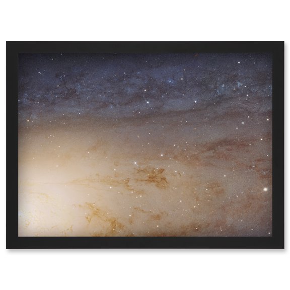 Hubble Space Telescope Image M31 Phat Mosaic Andromeda Galaxy Disk Evolution Star Clusters And Cosmic Dust Clouds Artwork Framed Wall Art Print A4