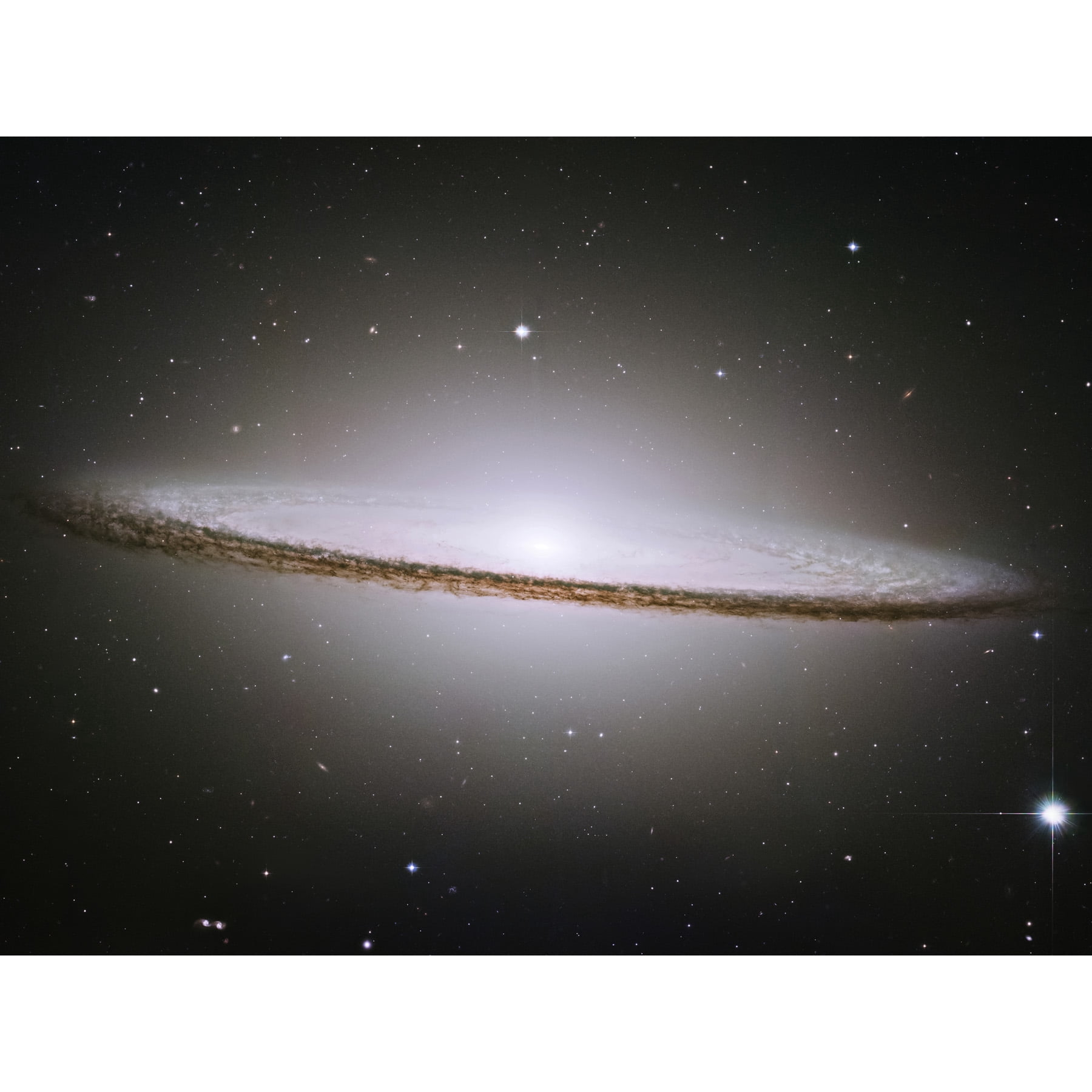 Hubble Space Telescope Image The Majestic Sombrero Galaxy M104 Messier ...