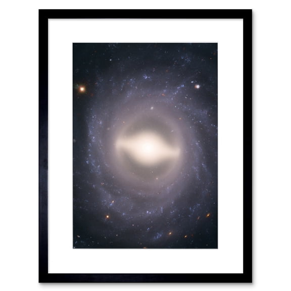 Hubble Space Telescope Image NGC 1015 Supernova Barred Spiral Galaxy With Symmetrical Arms A Black Hole And Star Forming Region Bright Central Bulge Artwork Framed Wall Art Print 9X7 Inch