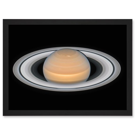 Hubble Space Telescope Image Saturn Opposition 2018 Portrait Of Opulent Ring World Solar System Gas Giant Planet Artwork Framed Wall Art Print A4