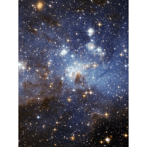 Hubble Space Telescope Image Star Forming Region LH 95 In The Large Magellanic Cloud Blue Haze LMC Galaxy Stellar Nursery Gas And Dust Lanes Large Wall Art Poster Print Thick Paper 18X24 Inch