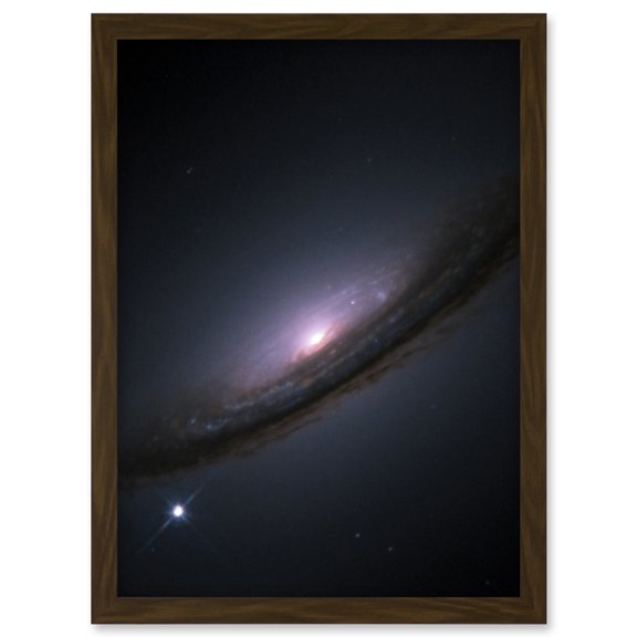 Hubble Space Telescope Image Supernova 1994D In Lenticular Galaxy NGC 4526 Star Explosions And Supermassive Black Hole In Disc Center Artwork Framed Wall Art Print A4