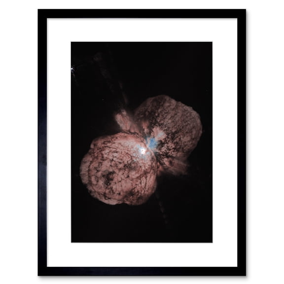 Hubble Space Telescope Image The Doomed Supermassive Star Eta Carinae Stellar Bipolar Explosion Creating Two Polar Lobes Large Thin Equatorial Disk Artwork Framed Wall Art Print 9X7 Inch