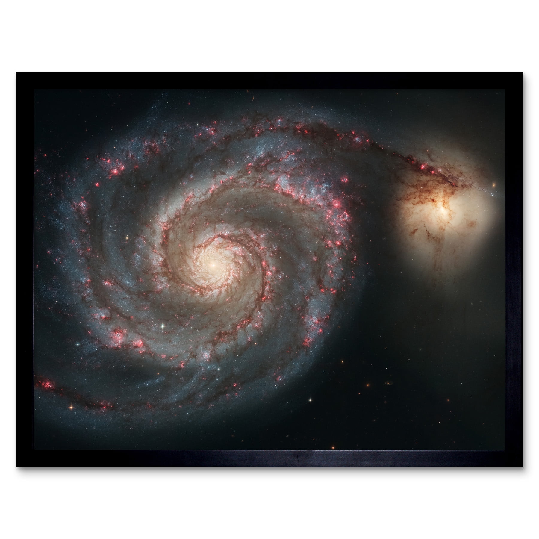 Hubble Space Telescope Image Whirlpool Galaxy M51 Companion Swirling
