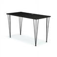thumbnail image 1 of Hubbub Maker Hairpin Leg Desk  60"W Black Laminate, 1 of 2