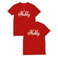thumbnail image 1 of Hubby & Hubby Matching T-Shirts: Perfect Outfit for Gay Couples - Durable, Preshrunk Cotton - Novelty Gift Promoting LGBTQ+ Rights - Hubby Red Medium / Hubby Red X-Large, 1 of 5
