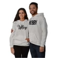 thumbnail image 1 of Hubby Wifey Cute Matching Couple Set Hoodie Sweatshirt Women Brisco Brands L, 1 of 7