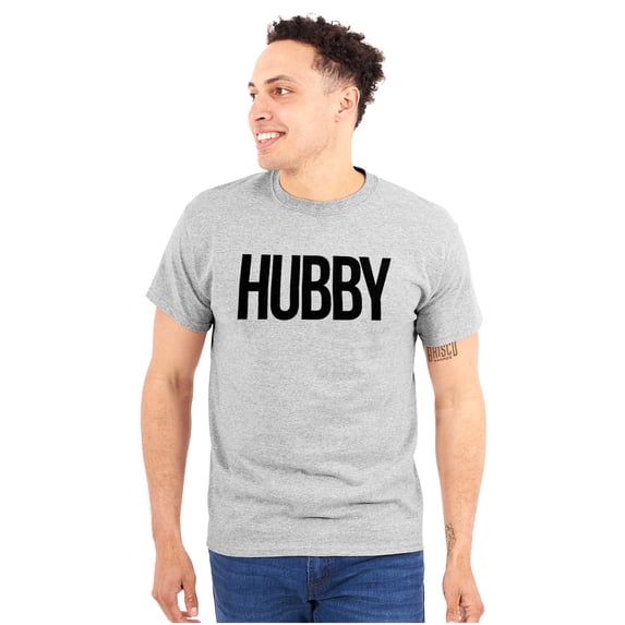 Hubby Wifey Cute Matching Couple Set Men's Graphic T Shirt Tees Brisco Brands L