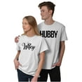 thumbnail image 1 of Hubby Wifey Cute Matching Couple Set Women's Graphic T Shirt Tees Brisco Brands S, 1 of 6