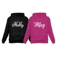 thumbnail image 1 of Hubby & Wifey Matching Couple Hoodie His & Hers Gift For Husband and Wife Hubbey Black Large / Wifey Pink XX-Large, 1 of 6