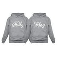 thumbnail image 1 of Hubby & Wifey Matching Couple Hoodie His & Hers Gift For Husband and Wife Hubbey Gray Small / Wifey Gray Medium, 1 of 6