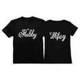 thumbnail image 1 of Hubby & Wifey Matching Couple T-Shirts: His & Hers - Perfect Gift for Husband, Wife or Newlywed Couples - Hubby Black XXX-Large/Wifey Black Medium, 1 of 3