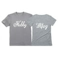 thumbnail image 1 of Hubby & Wifey Matching Couple T-Shirts: His & Hers - Perfect Gift for Husband, Wife or Newlywed Couples - Hubby Gray X-Large/Wifey Gray XX-Large, 1 of 3