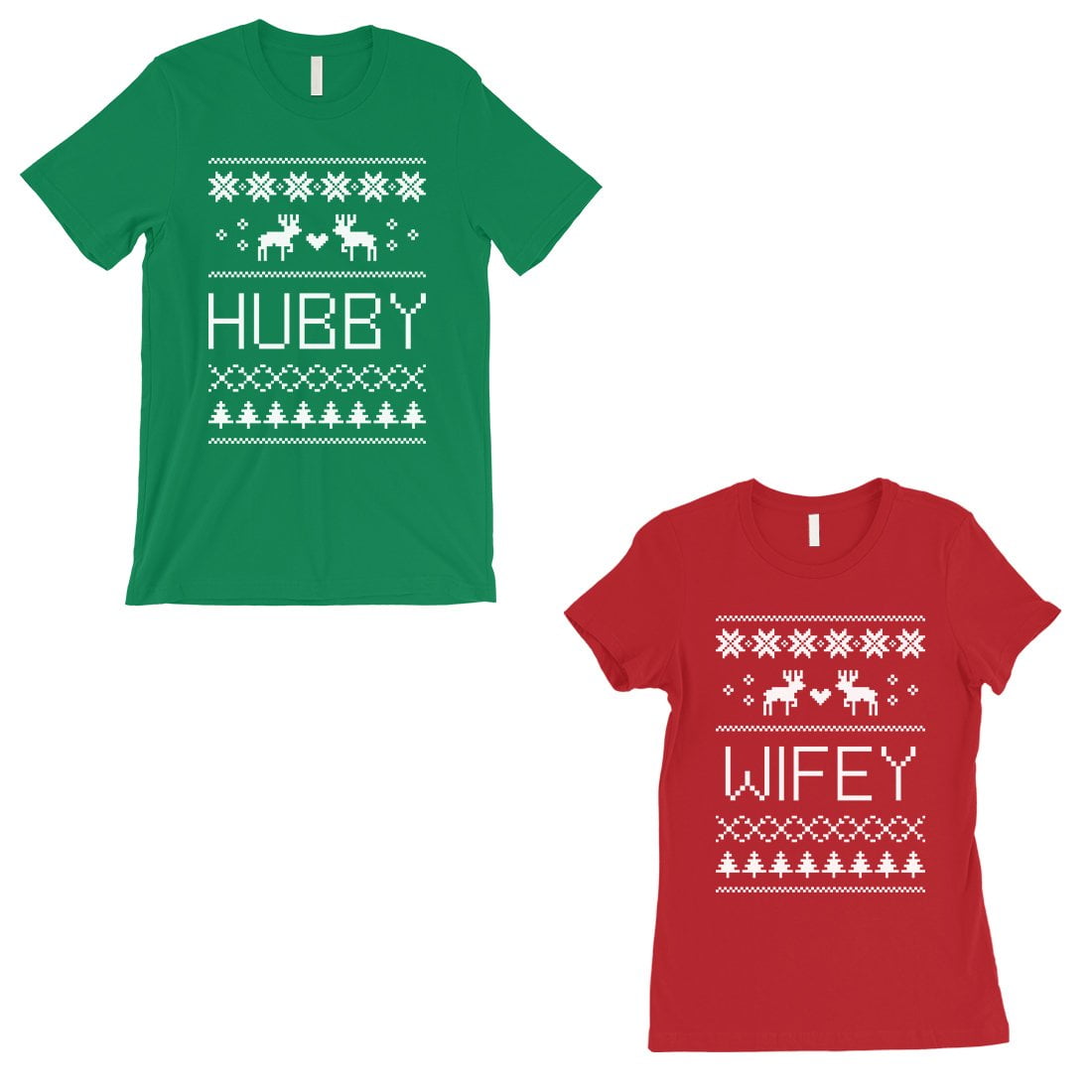 hubby and wifey christmas shirts