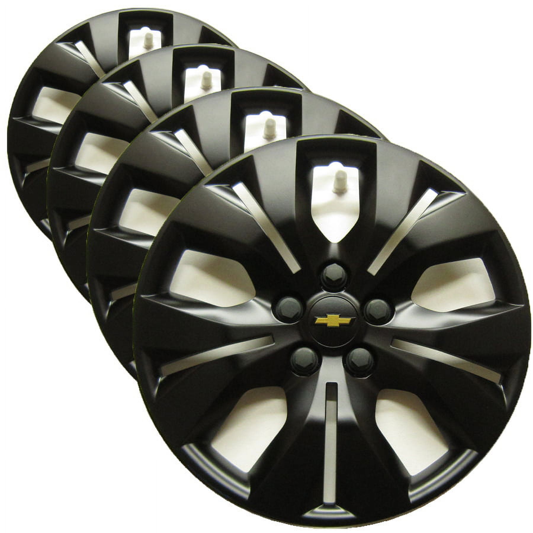 Hubcap Set fits Chevrolet Cruze 2011-2016, 16-inch Factory Wheel Covers, Custom Matte Black Paint (Set of 4) - image 1 of 5