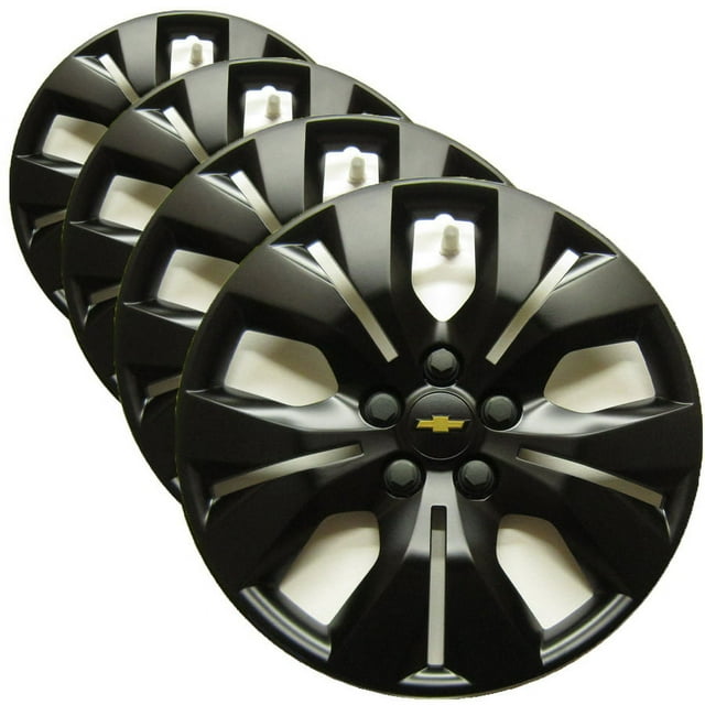 Hubcap Set fits Chevrolet Cruze 2011-2016, 16-inch Factory Wheel Covers, Custom Matte Black Paint (Set of 4)