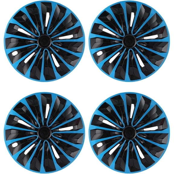 Hubcaps, 15 inch hubcaps Set of 4, Wheel Rim Cover ABS Material, Snap On Car Truck SUV Replacement Hub Cap, for Toyota Camry Nissan Mazda etc, Black