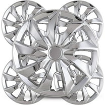 Hubcaps 16 Inch Wheel Rim Cover Universal R16 Hub Caps, Snap On Car Universal Fit Car Wheel Cover for Cars, Trucks, SUV, Vans Durable, Lacquer Wheel Covers ABS Material , 4 Pack, Silver Lacquer