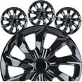 thumbnail image 1 of Hubcaps Wheel Cover Replacement R16 Size Hub Cap Universal-Fit Steel Wheel Rim Caps ABS Tire Covers for Most Cars Trucks Sedans SUV -Set of 4（16-inch，Black）, 1 of 7