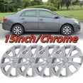 thumbnail image 1 of Hubcaps Wheel Covers 15 " Set of 4 for 2009-2019 TOYOTA COROLLA Snap on Installation ABS+PC Material (Chrome), 1 of 7