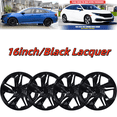 thumbnail image 1 of Hubcaps Wheel Covers 16 " Set of 4 for 2016-2024 Honda Civic Sedan Snap on Installation ABS+PC Material (Black Lacquer), 1 of 8