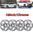 thumbnail image 1 of Hubcaps Wheel Covers 16 " Set of 4 for 2016-2024 Honda Civic SEDAN Snap on Installation ABS+PC Material (Chrome), 1 of 8