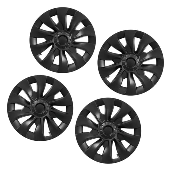 Hubcaps Wheel Covers for 2017-2023 Tesla Model 3, 18 Inch Set of 4 Wheel Rim Cover Hubcaps OEM Style Replacement, R18 Size Snap On Car Hub Caps, Premium 10-Spoke ABS Tire Rim Caps, Matte Black