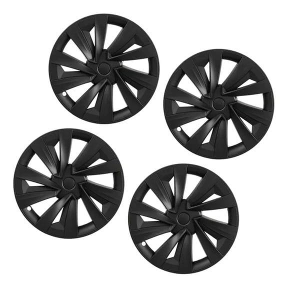 Hubcaps Wheel Covers for 2025 Tesla Model Y, 19 Inch Set of 4 Wheel Rim Cover Hubcaps OEM Style Replacement, R19 Size Snap On Car Hub Caps, Premium Sturdy 10-Spoke ABS Tire Rim Caps, Matte Black