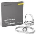 thumbnail image 1 of Hubcentric Rings (Pack of 4) - 57.1mm ID to 72.6mm OD - Silver Aluminum Hubrings - for 57.1mm Hubs and 72.6mm Wheels - Compatible with Audi Volkswagen VW BMW Chrysler Dodge Pontiac, 1 of 7