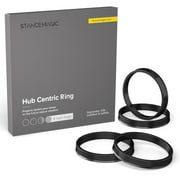 Hubcentric Rings (Pack of 4) - 65.1mm ID to 73.1mm OD - Black Poly Carbon Plastic Hubrings - Only Compatible with Chevrolet Jeep Pontiac Volvo with 65.1mm Vehicle Hubs and 73.1mm Wheel Centerbore