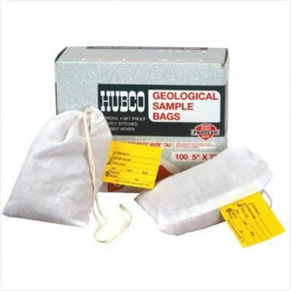 Hubco Geological Sample Bag and Parts Bag, 5 in W x 7 in L - 100 CTN (485-5X7)