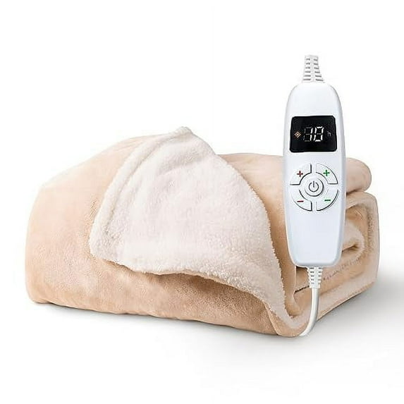 Hubdic Beige Polyester Electric Blanket
