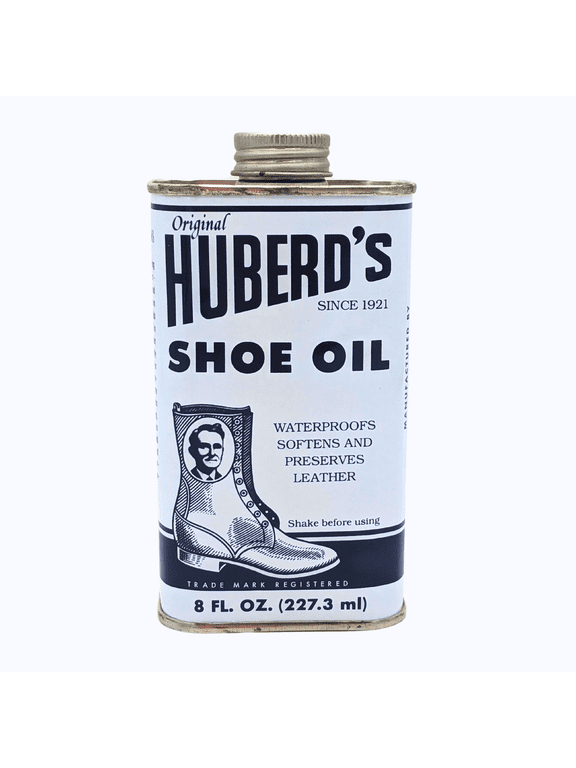 Huberd's Shoe Oil 8 oz, Leather Conditioner and Waterproofer for Boots, Shoes, and Leather Gear. Easy Pour Liquid Formula Softens and Protects Leather. Since 1921.