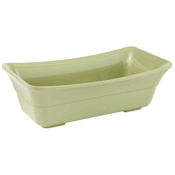 Serving Bowl Display Bowl 1/3 Size Willow Green Melamine Curveware Pan - 6 1/4 L x 12" W x 4" D
