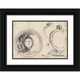 thumbnail image 1 of Hubert-François Gravelot 14x11 Black Ornate Wood Framed Double Matted Museum Art Print Titled: Design for a Corner; Picardy Trade Chamber; First Draft (ca. 1761), 1 of 5