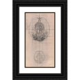 thumbnail image 1 of Hubert-François Gravelot 9x14 Black Ornate Wood Framed Double Matted Museum Art Print Titled: Design for a Medal; Figure of the Virgin, 1 of 5