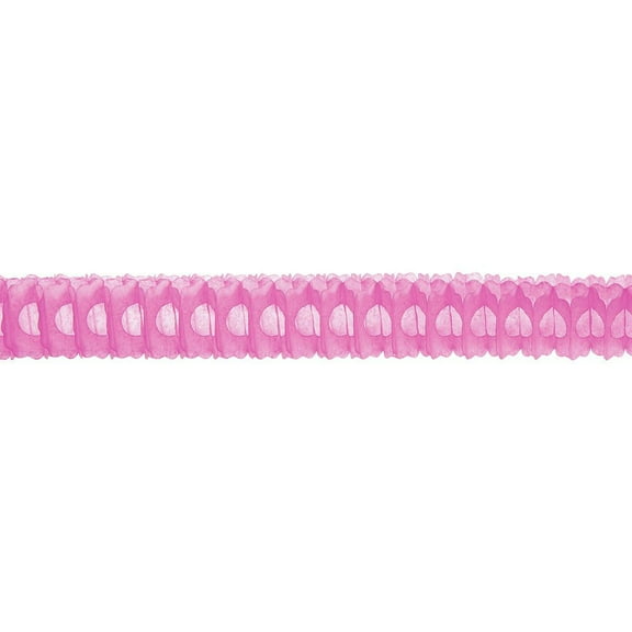 HUBERT Hot Pink Paper Arch Garland - 12'L