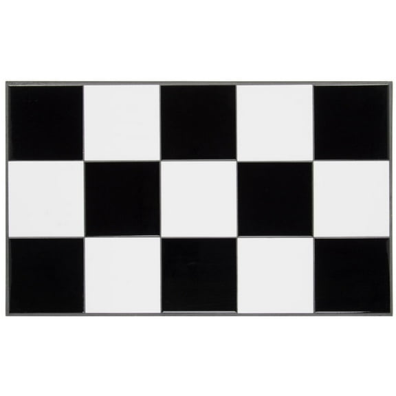 HUBERT Hot Food Bar Tile Tray Full Size Black/White Checkered Stainless Steel - 21" L x 12 3/4 W
