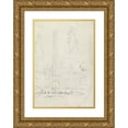 thumbnail image 1 of Hubert Robert 14x18 Gold Ornate Wood Frame and Double Matted Museum Art Print Titled - The Obelisk in Saint Peter's Square (1754-1765), 1 of 4