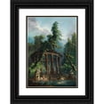 thumbnail image 1 of Hubert Robert 18x24 Black Ornate Framed Double Matted Museum Art Print Titled: The Bathing Pool, 1 of 5