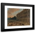 thumbnail image 1 of Hubert Robert 24x20 Black Modern Framed Museum Art Print Titled - Recreation of Prisoners in Saint-Lazare; the Ballon Part (1794), 1 of 5