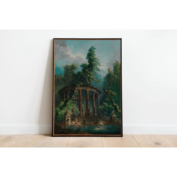 Hubert Robert The Bathing Pool 18th Century Art Print
