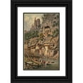 thumbnail image 1 of Hubert Sattler 13x18 Black Ornate Wood Framed Double Matted Museum Art Print Titled - View of the Rock Church and Castle Ruins in Idar-Oberstein, 1 of 5
