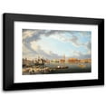 thumbnail image 1 of Hubert Sattler 18x13 Black Modern Framed Museum Art Print Titled - Venice, from San Giorgio Maggiore (1849), 1 of 5